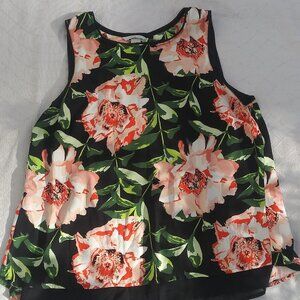 H&M Blouse Top with Peony print Sz 12